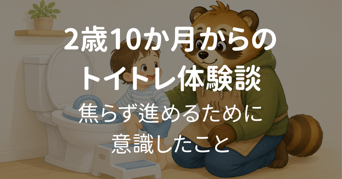 2歳10か月からの トイトレ体験談 焦らず進めるために 意識したこと